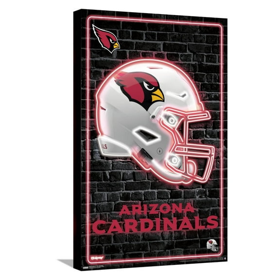 NFL Arizona Cardinals - Neon Helmet 23 Canvas Wall Poster, 14.725" x 22.375"