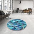 thumbnail image 4 of Ahgly Company Machine Washable Indoor Rectangle Transitional Blue Area Rugs, 8' x 10', 4 of 7