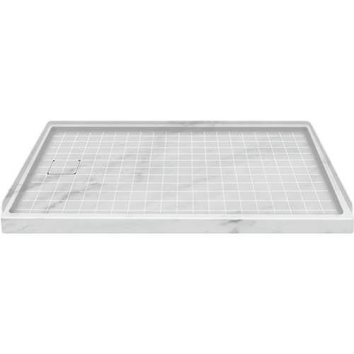 Transolid 60" x 30" Solid Surface Left-Hand Shower Base, Available in Various Colors