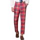 thumbnail image 1 of Pantalones de trabajo INSPIRE CHIC para hombres, formales de negocios, de cuadros, pantalones de prom, 30 rojo, 1 of 7