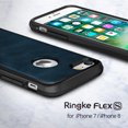 thumbnail image 2 of Ringke Flex S Case Compatible with iPhone 7s, Coated Textured Leather Flexible TPU Cover - Brown, 2 of 9