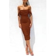 thumbnail image 4 of Vestido PRETTYGARDEN Verano 2025 XL con Hombros Descubiertos y Fruncido, 4 of 7
