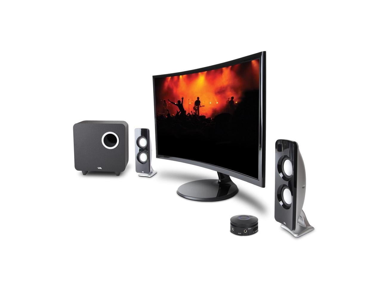 Cyber Acoustics 62W 2.1 Stereo Speaker with Subwoofer (CA-3610) Great for multimedia laptop or PC computers - perfect for Music, Movies, and Gaming