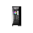 thumbnail image 4 of DIYPC Vanguard-F2-Pro Black Dual USB3.0 and Type C Tempered Glass ATX Full Tower Gaming Computer Case w/ 5 x 120mm ARGB PWM Fans (4 x MB Side, 1 x Rear) Pre-Installed. Support BTF Back Plug MB., 4 of 10