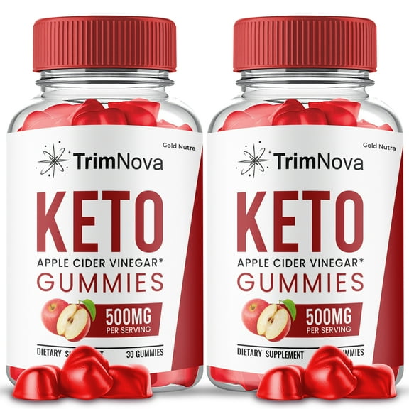 (2 Pack) TrimNova Keto ACV Gummies, Trim Nova Keto   ACV Gummies, Official Supplement for Men and Women