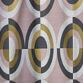 thumbnail image 4 of Designart 'Abstract Geometric Circular Retro Pattern I' Mid-Century Modern Curtain Panel, 4 of 5