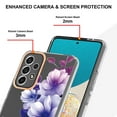 thumbnail image 4 of Allytech Samsung A53 5G Phone Case, Galaxy A53 5G Case, Clear Transparent Soft TPU Rubber Anti-scratch Military Grade Protective Shockproof Case Shell - Purple Flower, 4 of 5