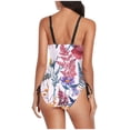 thumbnail image 4 of Busydd Womens Swimsuits Fashion Square Neck Monokini Swimsuits Hawaiian Tropical Floral Print Tummy Control Swimwear High Waisted Halter Beachwear Modest Full Coverage Tie Side One Piece Swimsuit, 4 of 6