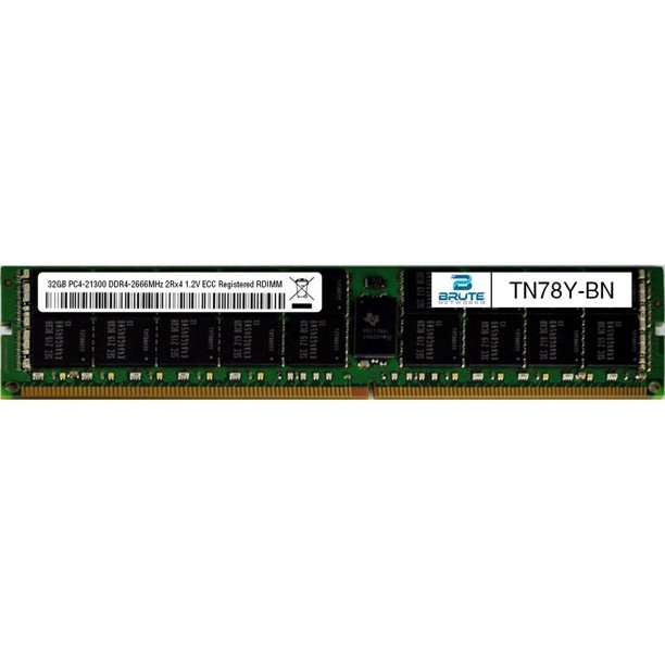 Tn78y Dell Compatible 32gb Pc4 Ddr4 2666mhz 2rx4 1 2v Ecc Registered Rdimm Walmart Com Walmart Com