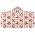 thumbnail image 5 of Yayeee Kids Hooded Towel with Hand Pockets Beach Soft Absorbent Bath Wrap 50 x 23.5 inch, Orange Plaid Horse Pattern, 5 of 5