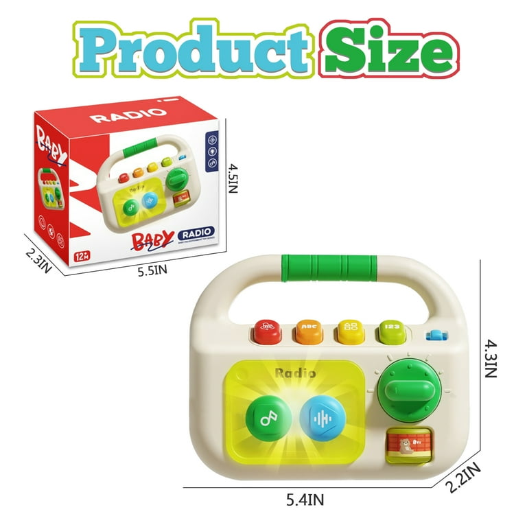 Radio Sensory Travel Toys for Toddlers 1+ Year Old, Education