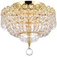 thumbnail image 2 of Century 4 light Gold Flush Mount Clear Royal Cut Crystal, 2 of 8