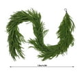 thumbnail image 2 of Cedar Garland For Christmas Decoration, Realistic Soft Imitation Cedar Leaves, Thick Wood Core For Sturdy Support, Suitable For Home Mantel Table Stair Railing One Size 1 Piece, 2 of 6