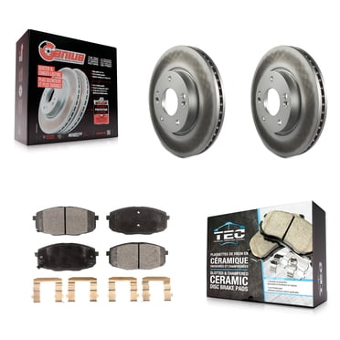 Transit Auto Front Coated Disc Brake Rotors and Ceramic Pads Kit for Car Hyundai Elantra KGT-100278