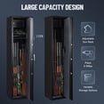 thumbnail image 3 of BeesClover 5-6 Gun Safe for Rifles & Pistols – Large Biometric & Digital Keypad Gun Cabinet with Adjustable Rifle Rack & Removable Shelf, Heavy Duty Security Safe for Home, Office, Closet, 3 of 8
