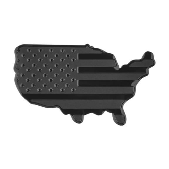Ysmzzmsy1PCS American Flag Map Car Decal, 3D Metal Sticker, 1.57 x 2.76 inches, Red White Blue