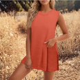thumbnail image 2 of Women's 2025 Two Piece Lounge Set Sleeveless Split Tank Top Shorts Beach Vacation Casual Summer Matching Outfit, 2 of 7