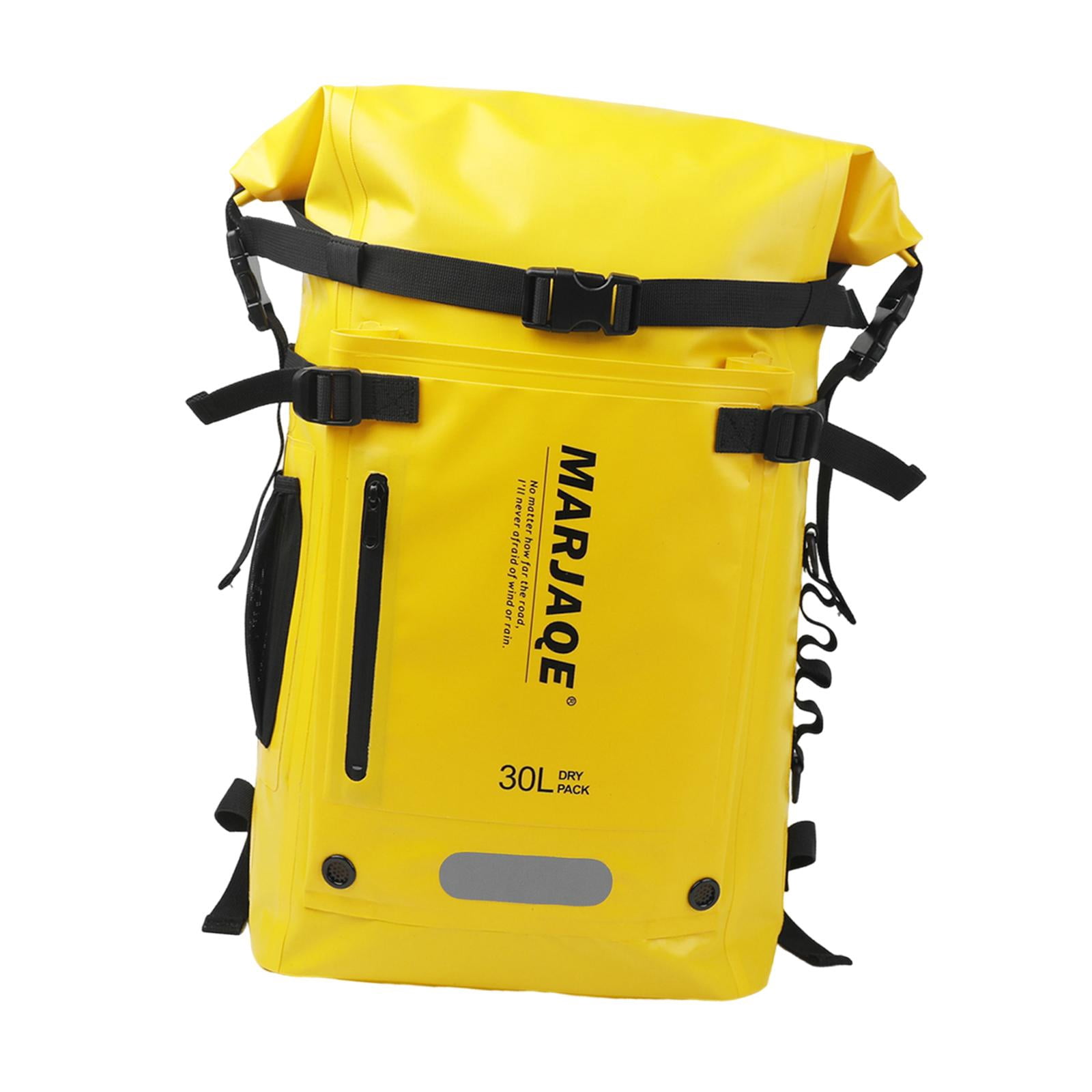 harayaa 30 Liters Swimming Backpack Dry Bag for Snorkeling Rafting Multi Compartment Yellow
