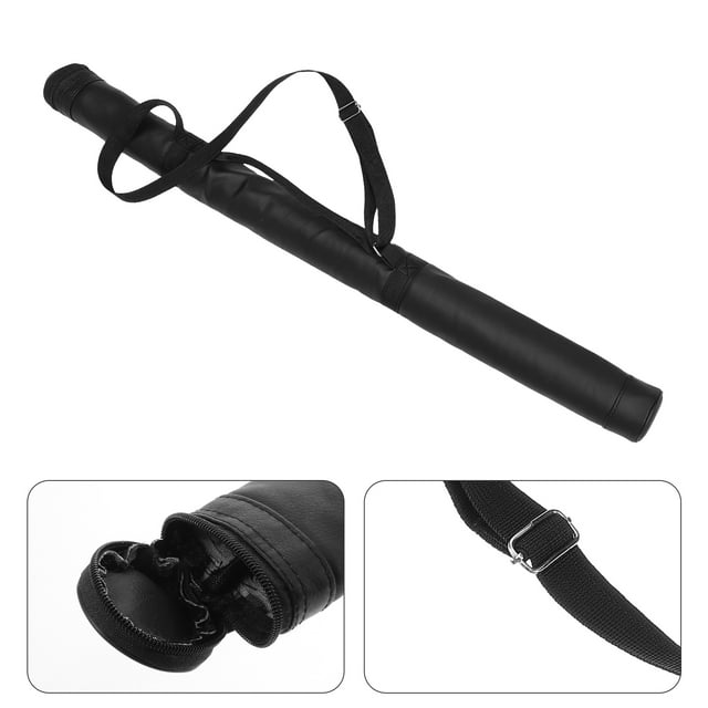 OULII Black Cylindrical Baseball Bat Holder With Protection Feature 1Pcs For Games And Practice