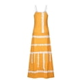 thumbnail image 5 of Cameland Robe Décontractée pour Femme Grande Taille, Imprimé Marguerites, Col en V, Sans Manches, Ample, Longueur Genou, Jaune, TG, 5 of 5