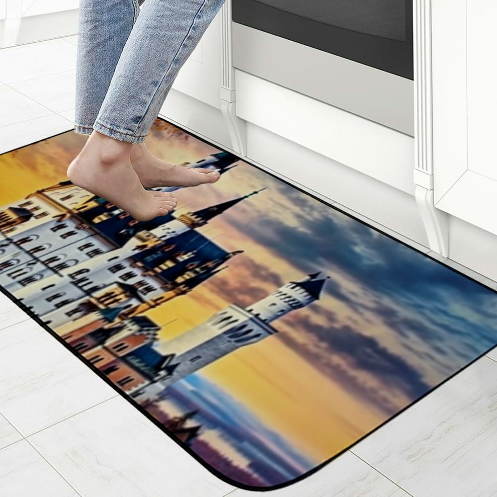 PHYHOO Castle Door Mats with Non-Slip Rubber Backing Mat for Indoor Outdoor Home Patios Garden Entrance Decor 19.68*47.24 in