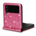thumbnail image 6 of Samsung Galaxy Z Flip 6 Flip Magnetic Leather Wallet Case with 9 Credit Card Holder Bling Glitter PU Leather Case with Zipper Pocket Wallet Stand Full Cover Shockproof Case for Women Men,Rose, 6 of 10