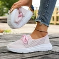 thumbnail image 5 of Zapatillas planas transpirables de malla tejida para mujer, zapatos casuales antideslizantes de moda para caminar, mocasines cómodos de suela suave sin cordones, zapatillas de tenis, 5 of 5