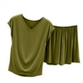 thumbnail image 5 of Alitao Womens Pajama Sets Bamboo Pajamas for Women Lounge Sets Summer Loungewear Set Tank Top And Shorts Trouser Suit Short Sweatsuit OutfitsPj Sets Matching Sets Women Clothing Mint Green 2XL, 5 of 7
