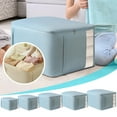 thumbnail image 2 of Clearance Under $5! InsCrazy Storage Bags with Lids Large Capacity Storage Box Silk Quilt Sorting Bag Down Bedding Special Thickened Foldable Storage Bags, 2 of 5