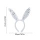 thumbnail image 3 of Diadema con orejas de conejo de vellón, pinza para el pelo de conejo de Pascua, aros para la cabeza, diadema de plástico, 3 of 6