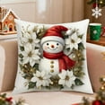thumbnail image 2 of Upgraded Christmas Pillow Set Christmas Tree Reindeer Snowman Decorative Sofa Ambience Sense Of Decorative Linen Pillow L, 2 of 6