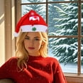 thumbnail image 4 of Junepar Christmas Hats for Adult - Light Up Santa Hat Unisex - Comfort Xmas Hat for Holiday Parties, 4 of 6