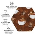 thumbnail image 4 of Kll Hexagon Drink Coasters Set Of 4,Pu Leather Absorbent Coasters Set Decorative Coffee Cup Coasters Housewarming Gift For Home Decor-Sloths Need More Coffee, 4 of 9