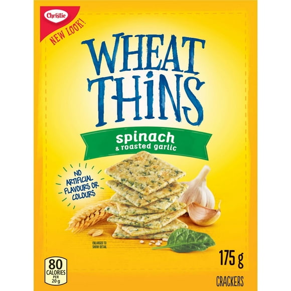Craquelins FINS AU BLÉ Épinards et ail rôti 175g