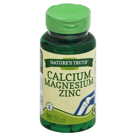 Nature's Truth Calcium Magnesium Zinc Caplets, 90 Count