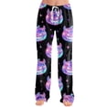 thumbnail image 3 of Womens Halloween Pajama Pants Casual Loose Fit High Waist Drawstring Pjs Pumpkin Ghost Print Straight Leg Loungewear Bottoms, 3 of 5