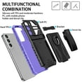 thumbnail image 3 of for Samsung Galaxy A53 5G Case - Heavy Duty Phone Holster with Belt Clip | with Kickstand | Shockproof, Dual Layer Protective | Drop Protection Hybrid Case for Samsung Galaxy A53 5G, Purple, 3 of 9