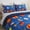 Football, variant on Comforter Set for Boys Blue Soft Microfiber Bedding Sets Bed in a Bag with Flat Sheets Fitted Sheet and Pillowcover, Cute Ball ( Size,5Piece)