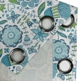 thumbnail image 4 of Ambesonne Blue and Green Grommet Curtain, Flora Nature Flower, 50" x 120", Blue Apple Green White, 4 of 6