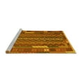 thumbnail image 2 of Ahgly Company Machine Washable Indoor Round Oriental Yellow Traditional Area Rugs, 6' Round, 2 of 4