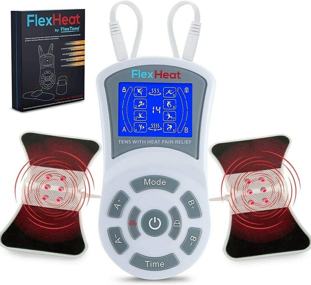 Easy@Home Heat TENS Unit, TENS EMS Unit with Heat Therapy, 510K Cleared,  Large Back Lit Display FSA Eligible Pain Management and Muscle Stimulator