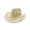 Beige, variant on Western Cowboy Hat Wide Brim Shapeable Panama Straw Hat Summer Beach Sun Hat Outdoor Travel Cap with Chin Strap,Color:White