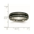 thumbnail image 6 of Chisel Titanium Polished Black IP-plated 6mm Grooved Band, 6 of 7