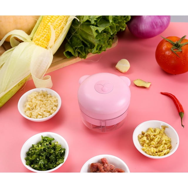 Mini de verduras eléctrico de 2 piezas para cortar alimentos con para Soledad Cortador de ajo eléctrico