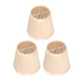 thumbnail image 1 of Juego de pantallas de lámpara de tela con clip E14 - 3 piezas (oro claro), 1 of 10