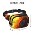 thumbnail image 4 of Fuzoiu Sunset Coast Sunflower Print Unisex Square Double Layer Waist Bag,Crossbody Fanny Pack Travel Workout Accessory, 4 of 9