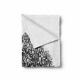 thumbnail image 2 of White Soft Flannel Fleece Blanket, Garden Art Themed Engraved Style Drawing of Apple Tree with Ripe Fruits, Cozy Plush for Indoor and Outdoor Use, 50" x 70", Charcoal Grey and White, by Ambesonne, 2 of 6