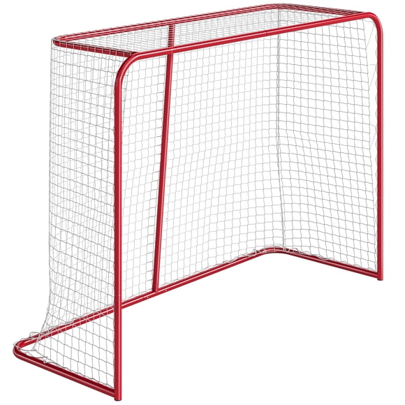 Soozier 5' x 4' Mini Hockey Goal, Easy Setup Hockey Net with Metal Frame