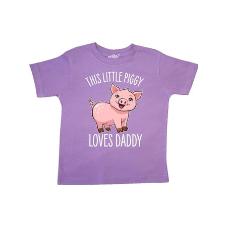 

Inktastic This Little Piggy Loves Daddy- cute Gift Toddler Boy or Toddler Girl T-Shirt