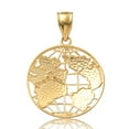 thumbnail image 2 of LoveBling 10K Yellow Gold World Map Globe Charm Pendant (1.40" x 1.05"), 2 of 3